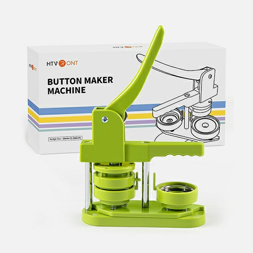 [Great Gifts] Button Maker Machine 58mm+(110pcs Button Supplies+60 Sheets Printable Vinyl Sticker Paper Waterproof≥＄30)
