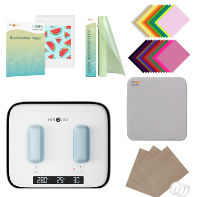 HTVRONT H10 12x10in Heat Press, Ultimate Premium Kit - Bubble Blue