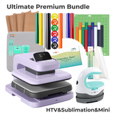 HTVRONT Auto Heat Press 2 - Digit 120V, Ultimate Premium Kit - Lavender Purple