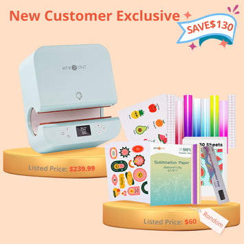 [New Customer Exclusive]Auto Tumbler Heat Press Machine 120V + Great Value Box (30pcs Sublimation Paper +40pcs Waterproof Sticker Paper +8 pack Cold Color Changing Adhesive Vinyl+Holographic Permanent Roll≥$60)