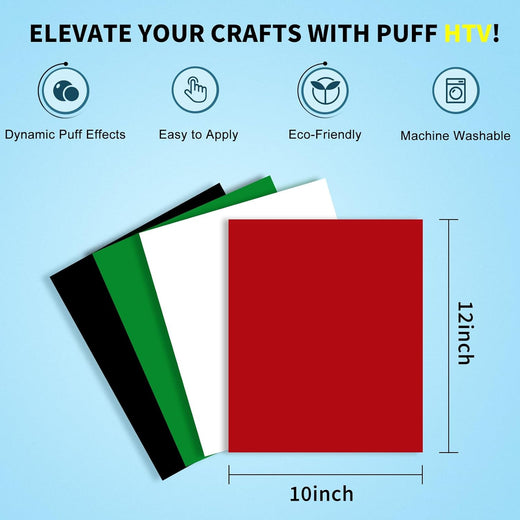 thumbnail image 2 of Puff Vinyl Heat Transfer 3D HTV Puff Vinyl Sheets Iron On... 2 of 11