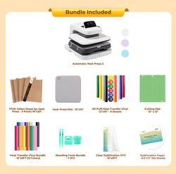 HTVRONT Auto Heat Press 2 - Digit 120V, Ultimate Premium Kit - Lavender Purple