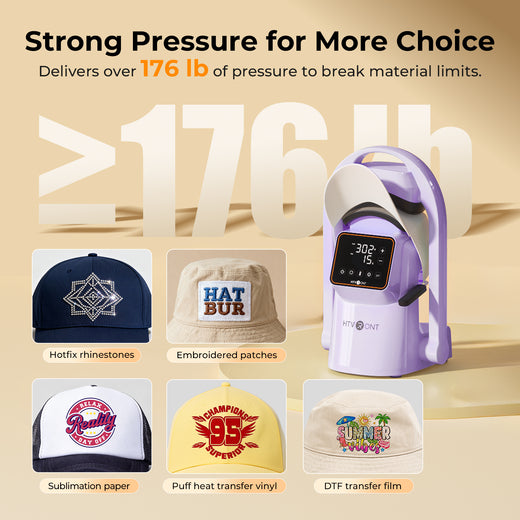 HTVRONT A300 Auto Hat Heat Press, Beginner Kit