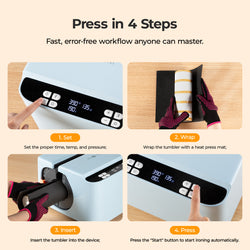 HTVRONT A200 Auto Tumbler Heat Press, Start-up Kit - Bubble Blue(Sold Out)