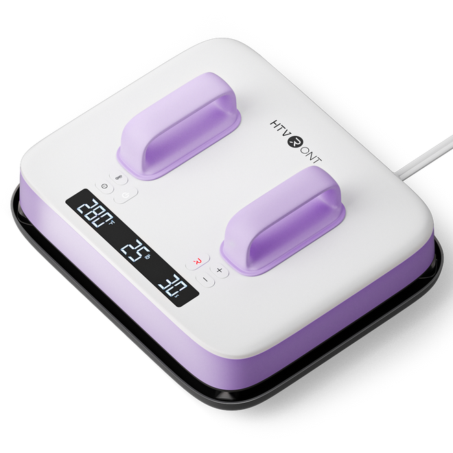 HTVRONT H10 12x10in Heat Press, Beginner Kit - Lavender Purple