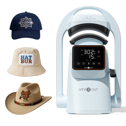 A300 Auto Hat Heat Press, Sky blue, Suitable for baseball caps, bucket hats, and cowboy hat heat press