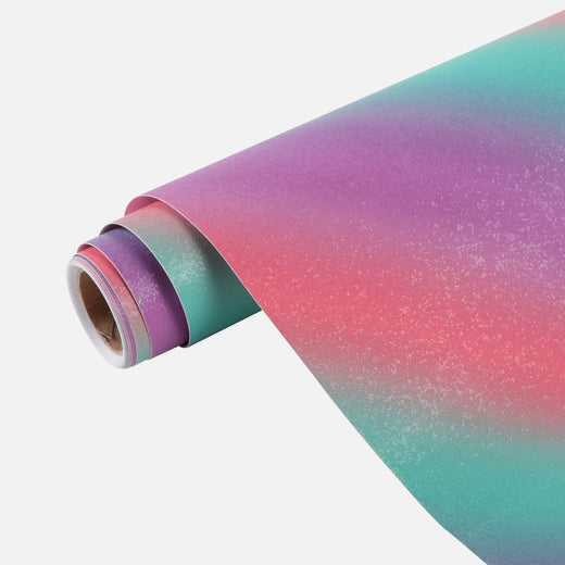 Glitter Rainbow Sparkly Pattern Shimmer Permanent Adhesive Rolls- 12"x 5FT