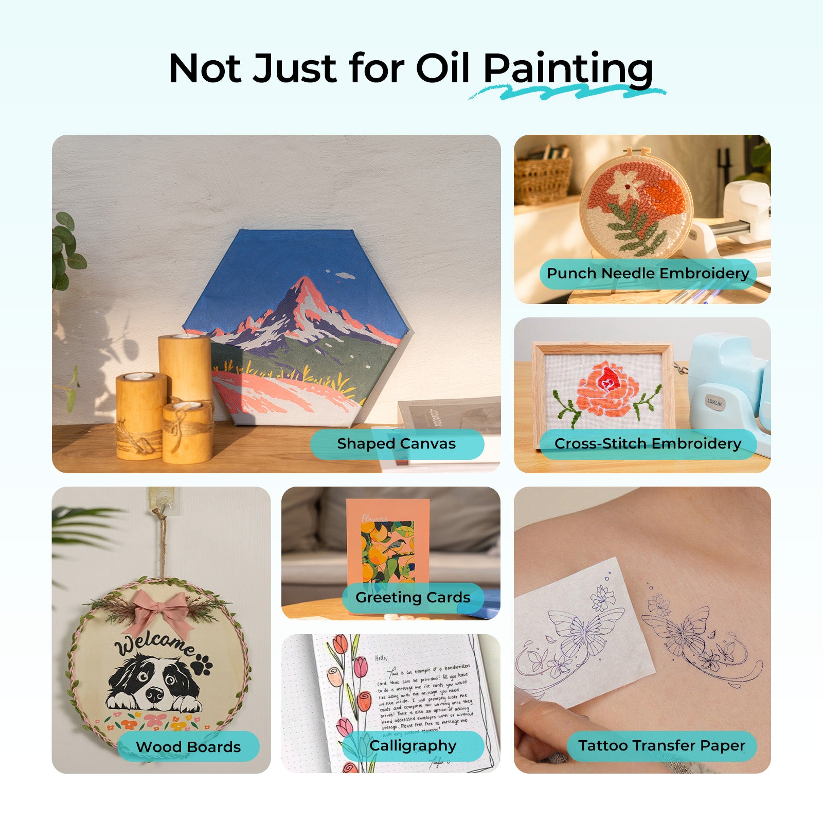 LOKLiK-HTVRONT iPaint | AI-Powered Painting Machine, Professional Kit - Bubble Blue