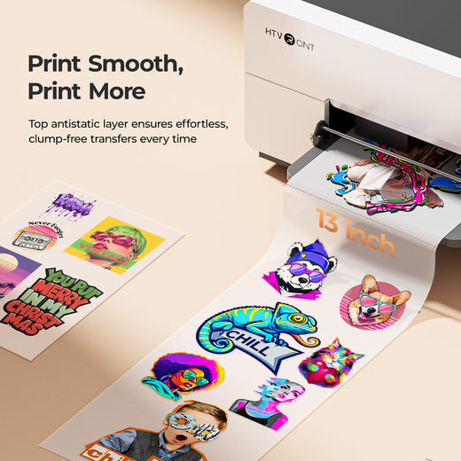 HTVRONT DTF Transfer Film Roll 13 Inch x 328 FT——fit for A3 DTF Printer