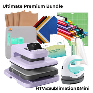 HTVRONT Auto Heat Press 2 - Digit 120V, Ultimate Premium Kit - Lavender Purple