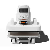 White heat press machine(T-shirt Module) with digital display on a white background