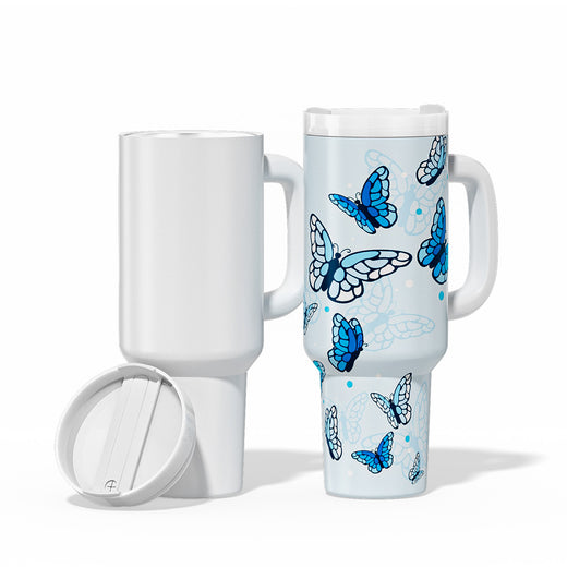 2 Pack 40oz Sublimation Tumbler Blanks With Handle, Suitable For A200H Auto Handle Tumbler Heat Press