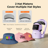 HTVRONT A300 Auto Hat Heat Press, Ultimate Premium Kit - Lavender Purple