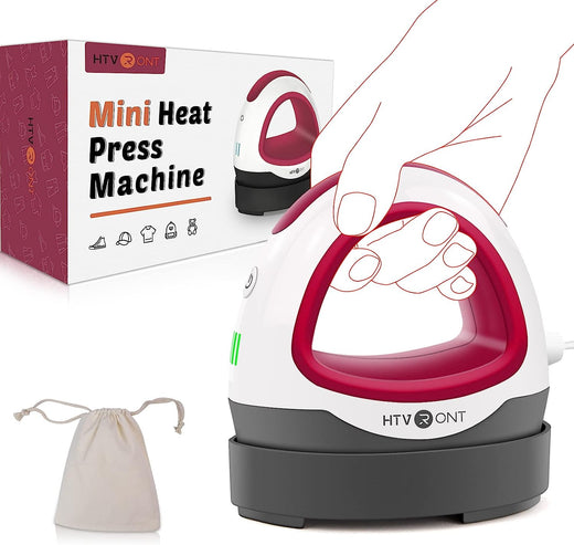 [Mini Heat Press Bundle] Mini Heat Press Machine + Sublimation & HTV Sheets Bundle ≥$60
