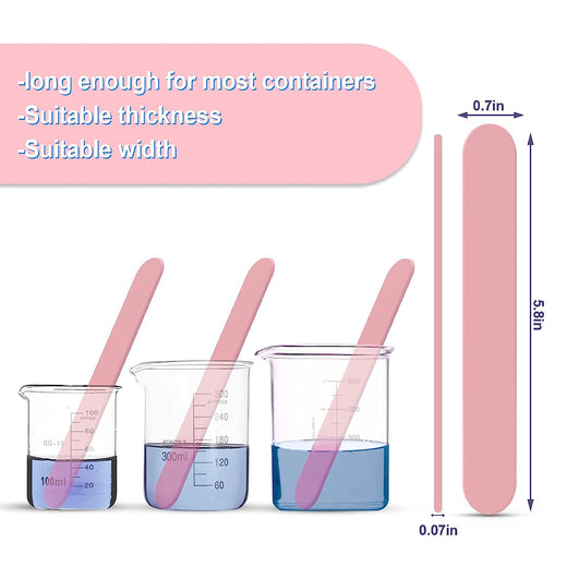 Reusable Plastic Stirring Sticks for Epoxy Resin - 20PCS（4 Colors）