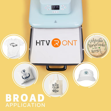 HTVRONT Auto Heat Press Machine for T Shirts 15x15 110V, T-shirt Essential Kit - Light Blue