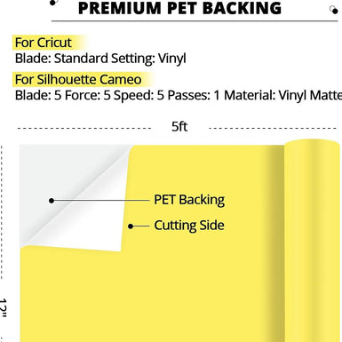 Glow in Dark Permanent Vinyl Neon Adhesive Vinyl Roll - 12" x 5ft （4 colors）[Clearance Sale]