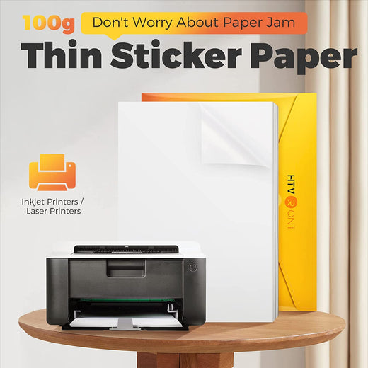 Printable Vinyl Sticker Paper For Inkjet Printer 100 Sheets Matte