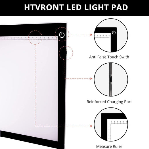Portable A4 Led Bright Light Pad - Ultra-Thin & Adjustable Luminosity Light Board