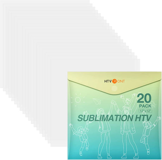 HTVRONT Clear HTV Vinyl for Sublimation - 5 Pack 12 x 10 Glossy