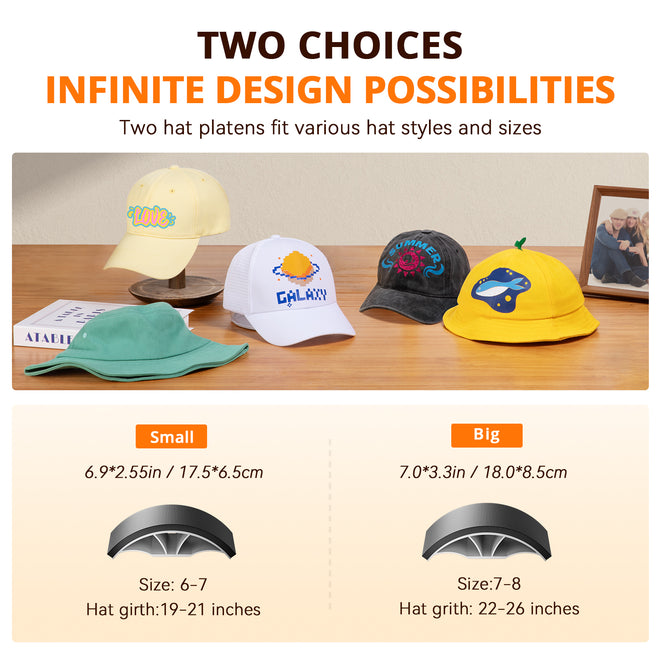 HTVRONT Manual Hat Heat Press Machine 110V - (2 Colors)