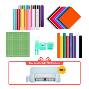 Heat Transfer Vinyl + Adhesive Vinyl Bundle [Buy Bundle Get Free Cutting Machine]
