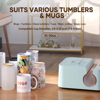HTVRONT Auto Tumbler Heat Press + Mini Heat Press (Random Color)