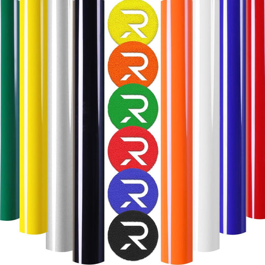 Multicolor Puff Vinyl Heat Transfer - 8 Sheets Assorted Colors （12“x10"）