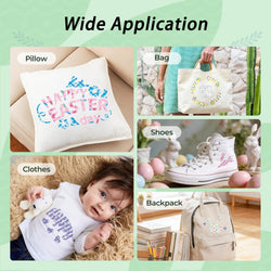 Collage of products with Plaid pattern embroidered designs, including a pillow, bag, shoes, clothes, and backpack.