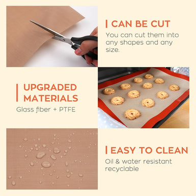 PTFE Teflon Sheet for Heat Press - 3 Packs 12" x 16"/16" x 20"