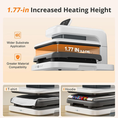 [Machine Bundle] HTVRONT Auto Heat Press 2 - Digit 15"x15" + A300 Auto Hat Heat Press
