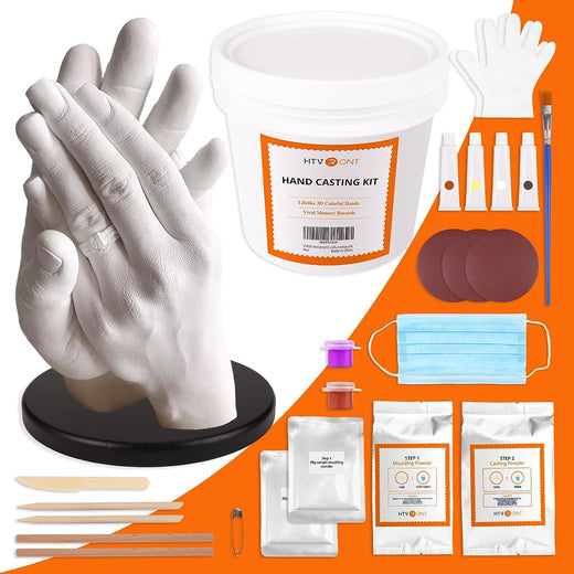Plaster Keepsake Hand Mold Kit, Plaster Couple Hand Molding