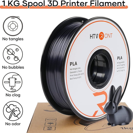 PLA 3D Printer Filament 1KG Spool-（Silk White/Black）PLA Filament 1.75mm