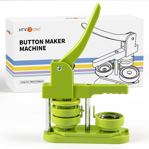 [Great Gifts] Button Maker Machine 58mm+(110pcs Button Supplies+60 Sheets Printable Vinyl Sticker Paper Waterproof≥＄30)