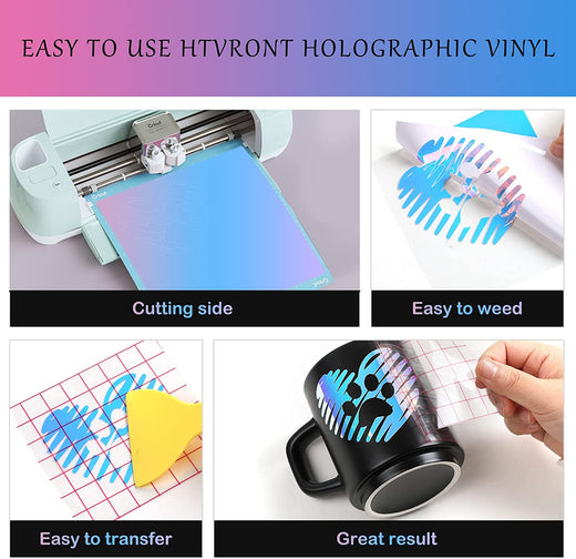 Holographic Permanent Vinyl Sheets 17 Pack - 12x12 – HTVRONT