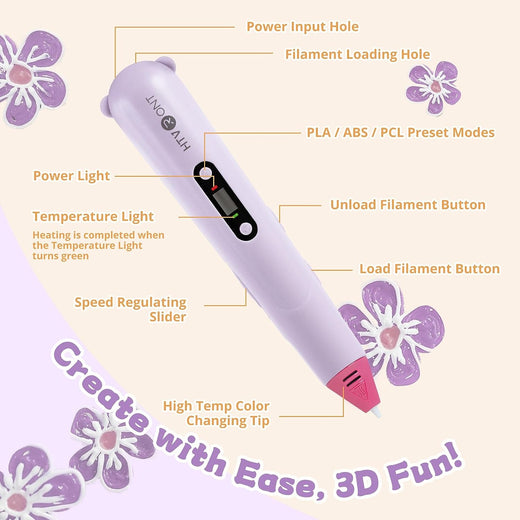 【Limited 10pcs】3D Printing Pen with LCD Screen  - 3D Pen for Kids, 3D Pen Kit