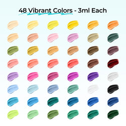 [LOKLiK iPaint]48 Colors Acrylic Paint Set (3ml each) *1