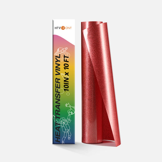 Heat Transfer Vinyl Glitter Red-10'' x 10 FT – HTVRONT