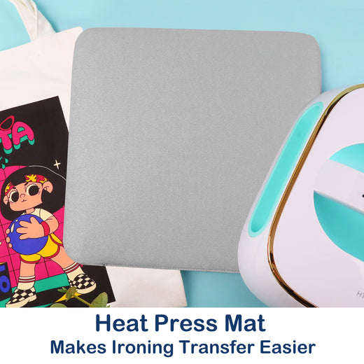 HTVRONT 15x15 Heat Press Mat for Cricut Applicable Heat Mat for Heat  Press Machines & 15x15Auto Heat Press Machine for T-Shirts- Heat Up Fast
