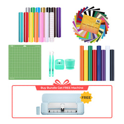 Heat Transfer Vinyl + Adhesive Vinyl Bundle [Buy Bundle Get Free Cutting Machine]