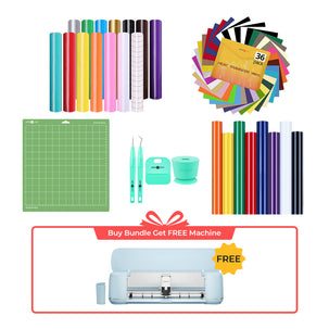 Heat Transfer Vinyl + Adhesive Vinyl Bundle [Buy Bundle Get Free Cutting Machine]