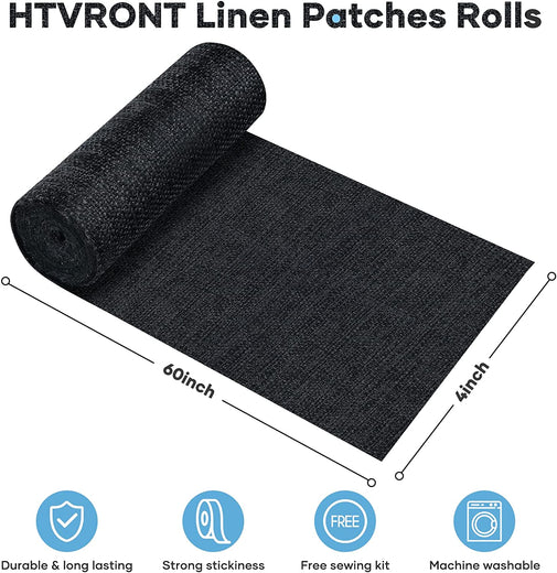 HTVRONT Iron on Patches for Clothing Repair, Cotton Patches Iron on, Black  Repair Decorating Kit 20 Pieces Iron on Patch Size 3 by 4-1/4 (7.5 cm x