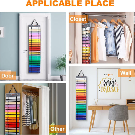 Vinyl Roll Holder - Vinyl Roll Storage with 24 Compartments