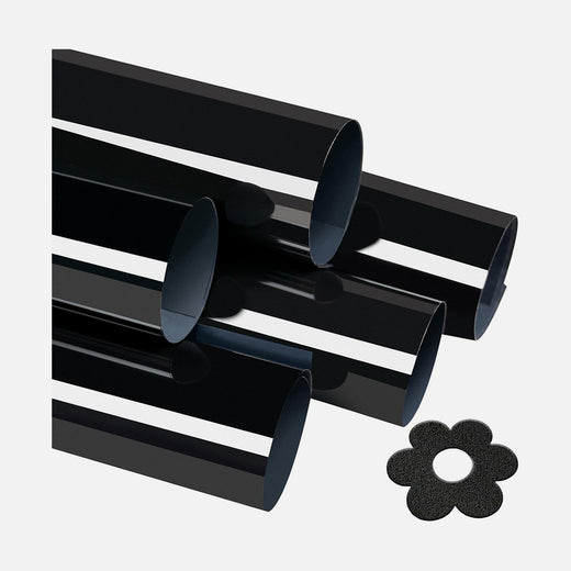 Buy Puff Vinyl Heat Transfer Roll: KINGSOW 10x4ft Black Color 3D