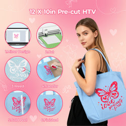 Valentine's Day Heat Transfer Vinyl - 13 Pack Patterned HTV（12 × 10in）