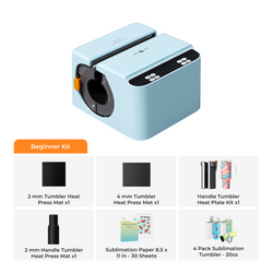 HTVRONT A200 Auto Tumbler Heat Press, Beginner Kit - Bubble Blue