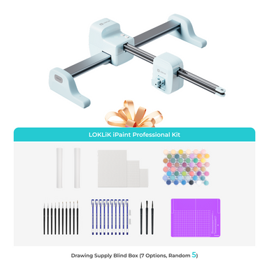 LOKLiK-HTVRONT iPaint | AI-Powered Painting Machine, Professional Kit - Bubble Blue