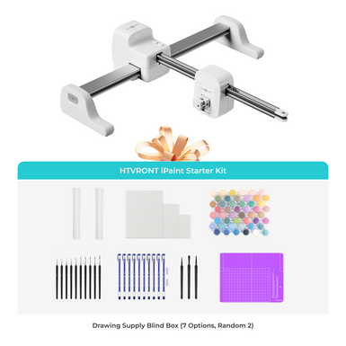 LOKLiK-HTVRONT iPaint | AI-Powered Painting Machine, Starter Kit - Daisy White