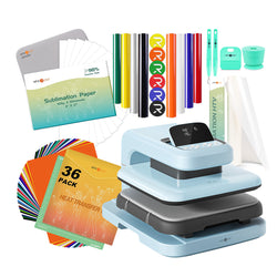 HTVRONT Auto Heat Press 2+HTV & Sublimation Essential Bundle