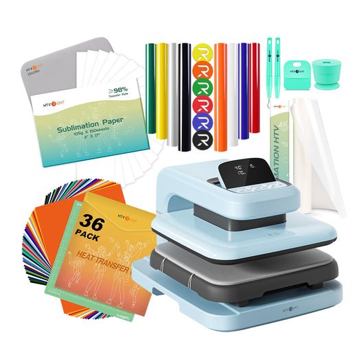 HTVRONT Auto Heat Press 2+HTV & Sublimation Essential Bundle